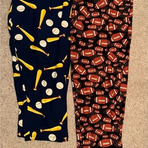 New Zinati Sports Themed Leggings - Baseball and Football Prints